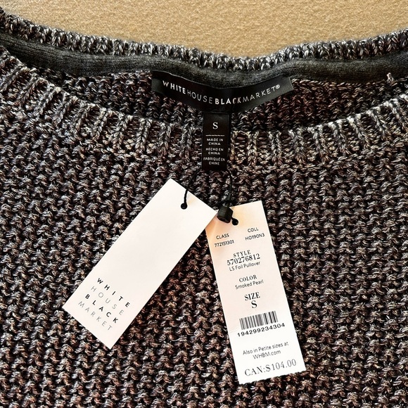 NWT White House Black Market Metallic Foil Sweater​​​ - Picture 3 of 4